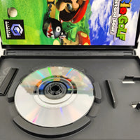 Mario Golf: Toadstool Tour - Nintendo GameCube - Game case with close up view of scratch free game disc surface