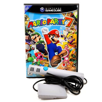 Mario Party 7 [Microphone Bundle] Nintendo GameCube - Complete front cover view, very good condition
