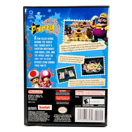 Mario Party 7 [Microphone Bundle] Nintendo GameCube - Game case back details, very good condition