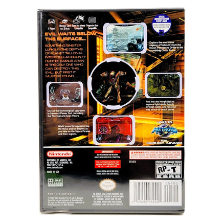 Metroid Prime [Includes Metroid Prime 2: Echoes Bonus Disc] Nintendo GameCube - Back cover with game info, brand new condition