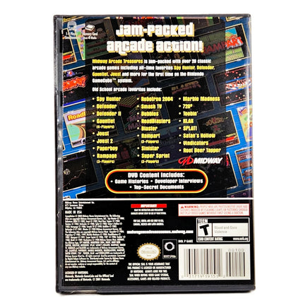 Midway Arcade Treasures Nintendo GameCube Like New CIB - Authentic Back Cover Art