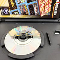 Midway Arcade Treasures Nintendo GameCube Like New CIB - Open game case with close up view of scratch free game disc surface