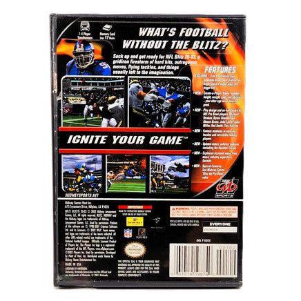 NFL Blitz 2003 - Nintendo GameCube - Back of case with screenshots, good condition