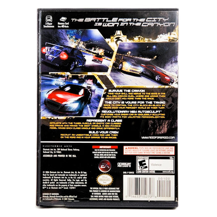 Need for Speed: Carbon - Nintendo GameCube - Full back cover image, good condition