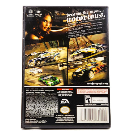 Need for Speed: Most Wanted - Nintendo GameCube - Back cover artwork, good condition