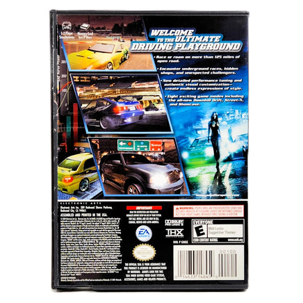 Need for Speed Underground 2 - Nintendo GameCube - Rear cover art shown, good condition