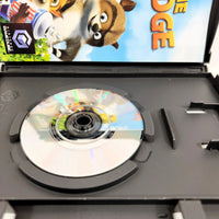 Over The Hedge Nintendo GameCube Very Good - Open game case with close up view of scratch free game disc surface