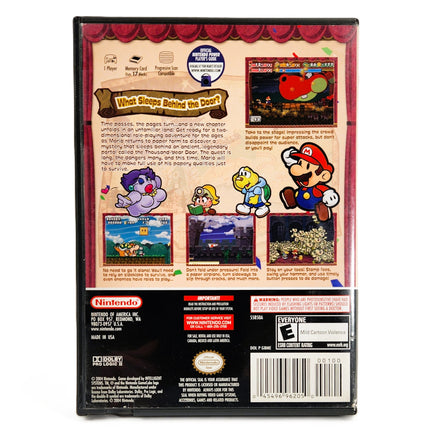 Paper Mario Thousand Year Door Nintendo GameCube Good - Back Cover Art Shown