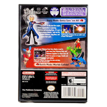 Pokémon Colosseum - Nintendo GameCube - Rear cover design displayed, good condition