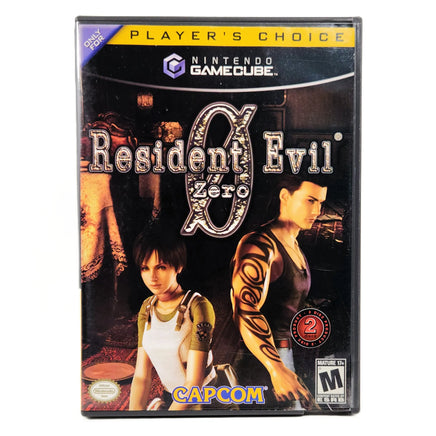 Nintendo GameCube Resident Evil Zero video game case, featuring Jill Valentine and Richard Ramirez on the cover art, with Capcom branding at the bottom.