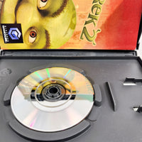 Shrek 2 Nintendo GameCube Good - Game case with close up view of scratch free game disc surface