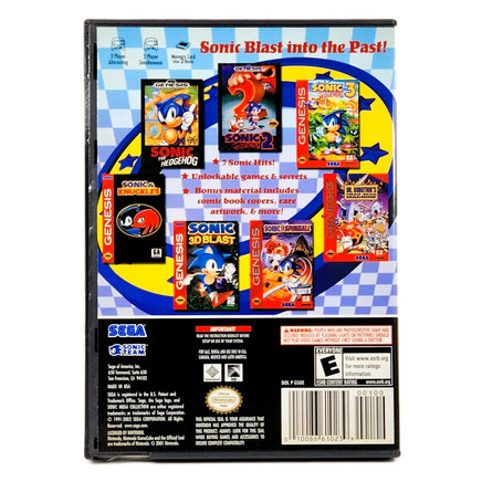Sonic Mega Collection Players Choice Nintendo GameCube Like New CIB - Back Label And Box Art Close-Up