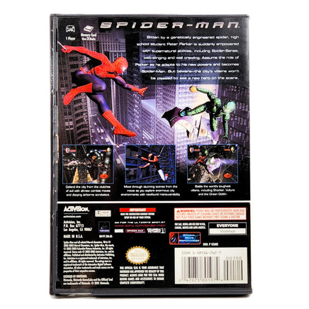 Spider-Man [Player's Choice] Nintendo GameCube - Back cover with game info, good condition