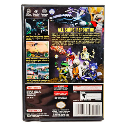 Star Fox Assault Players Choice Nintendo GameCube Like New CIB - Back Of Retail Case With Screenshots