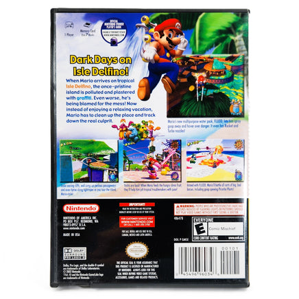 Super Mario Sunshine Players Choice Nintendo GameCube Very Good - Back Cover Art Shown