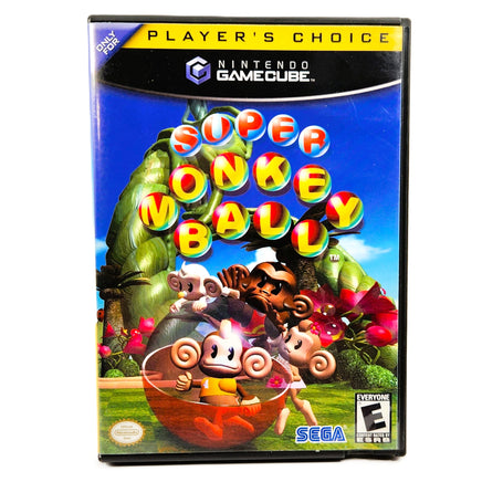 Super Monkey Ball Players Choice Nintendo GameCube Like New CIB - Game Case Cover Showing Full Artwork