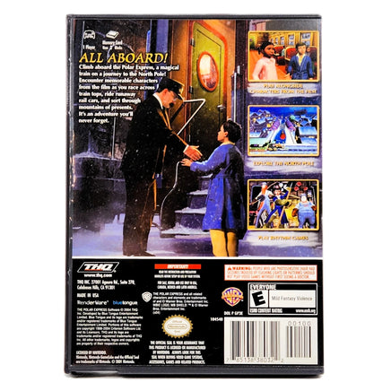 The Polar Express - Nintendo GameCube - Back artwork of game case, very good condition