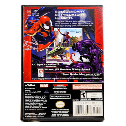 Ultimate Spider-Man [Player's Choice] Nintendo GameCube - Back of case with screenshots, good condition