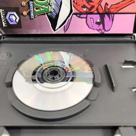 The Legend of Zelda: Four Swords Adventures - Nintendo GameCube - Game case with close up view of scratch free game disc surface