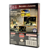 Nintendo GameCube game case for The Legend of Zelda: Twilight Princess, showing the back cover and spine on a plain white background.