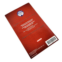 The back of GameCube Zelda Twilight Princess instruction manual which is colored red with Nintendo-branded product packaging, photographed on a plain white background. Visible text includes Nintendo branding, a barcode, and installation/service contact information.