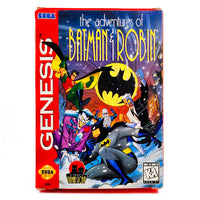Adventures Of Batman And Robin Cardboard Box Sega Genesis Very Good CIB - Front Of Game Box