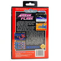 Arrow Flash Sega Genesis Like New CIB - Game Box Back Artwork