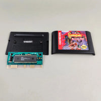 Castlevania: Bloodlines [Cardboard Box] Sega Genesis - Open view of genuine cartridge showing authentic game circuit board, like new condition