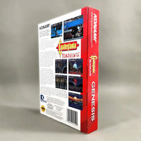 Castlevania: Bloodlines [Cardboard Box] Sega Genesis - Right side spine and rear artwork view of genuine retail game box, like new condition