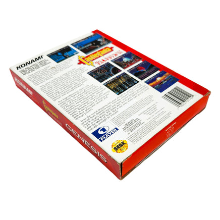 Castlevania Bloodlines Cardboard Box Sega Genesis Like New CIB - Box Bottom Corner Detail View