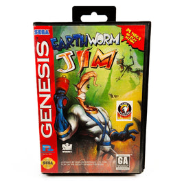 Earthworm Jim Sega Genesis Very Good CIB - Complete In Box Front Cover
