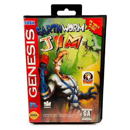 Earthworm Jim Sega Genesis Very Good CIB - Complete In Box Front Cover