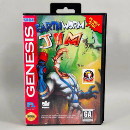 Earthworm Jim Sega Genesis Very Good CIB - Complete In Box Front Cover