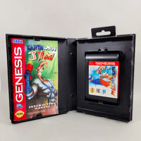 Earthworm Jim Sega Genesis Very Good CIB - Complete In Box Contents Shown Inside Open Case with instruction manual and cartridge