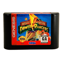 Mighty Morphin Power Rangers Sega Genesis Good Loose - Front Label Of Authentic Cartridge