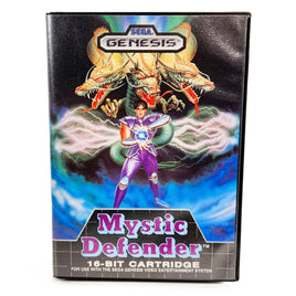 Mystic Defender Sega Genesis Like New CIB - Official Game Case Front