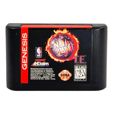 NBA Jam Tournament Edition Sega Genesis Good Loose - Front Of Official Game Cartridge