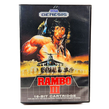 Rambo III Sega Genesis Like New CIB - Game Box Front Artwork