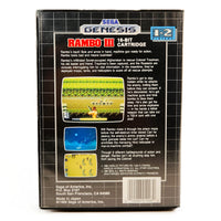 Rambo III Sega Genesis Like New CIB - Game Box Back Artwork