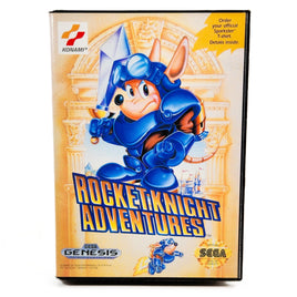 Rocket Knight Adventures Sega Genesis Like New CIB - Authentic Game Box Front View