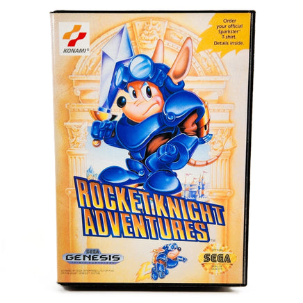 Rocket Knight Adventures Sega Genesis Like New CIB - Authentic Game Box Front View