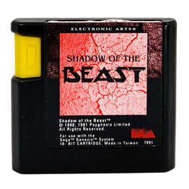 Shadow Of The Beast Sega Genesis Good Loose - Cartridge Front View