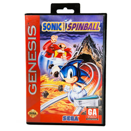 Sonic Spinball Sega Genesis Good - Front Case Artwork Of Authentic Game