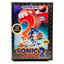 Sonic The Hedgehog 2 Not For Resale Sega Genesis Acceptable CIB - Official Game Box Front