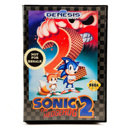 Sonic The Hedgehog 2 Not For Resale Sega Genesis Acceptable CIB - Official Game Box Front