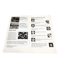 Sonic The Hedgehog Not For Resale Sega Genesis Good - Open view of instruction manual showing staple binding