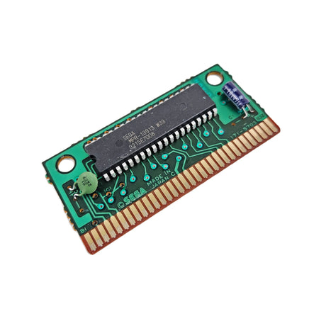 Sonic The Hedgehog Not For Resale Sega Genesis Good - Close up view of authentic game circuit board PCB with SEGA logo visible with cart pins