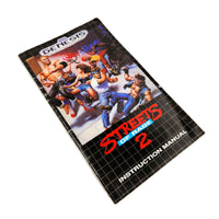 A vintage Sega Genesis instruction manual for the game Streets of Rage 2, shown at an angle on a plain white background.