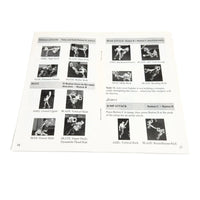 An open printed instruction booklet page for the Sega Genesis game Streets of Rage 2 showing black-and-white instructional diagrams and text for weapon techniques, photographed on a white background.