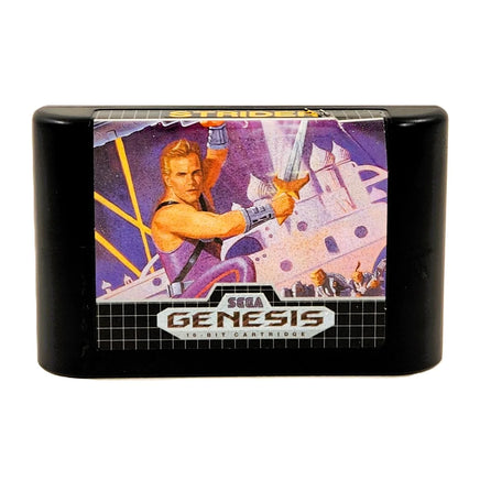 Strider Sega Genesis Very Good CIB - Close up view of Cartridge Front